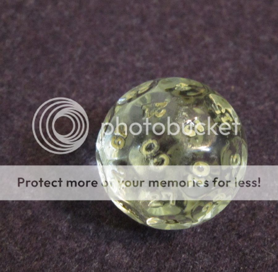 Antique Crystal Ball 32 Sided Dice Fortune Telling Czechoslovakia Magic