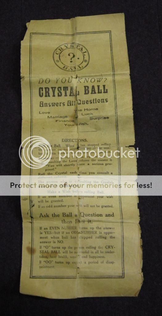 Antique Crystal Ball 32 Sided Dice Fortune Telling Czechoslovakia Magic