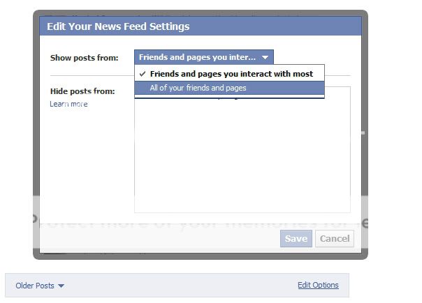 Fix your Facebook Newsfeed! Fix your Facebook Newsfeed!